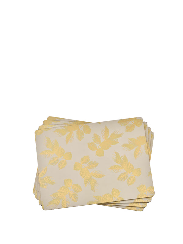 Pimpernel Placemats_Etched Leaves Light Grey